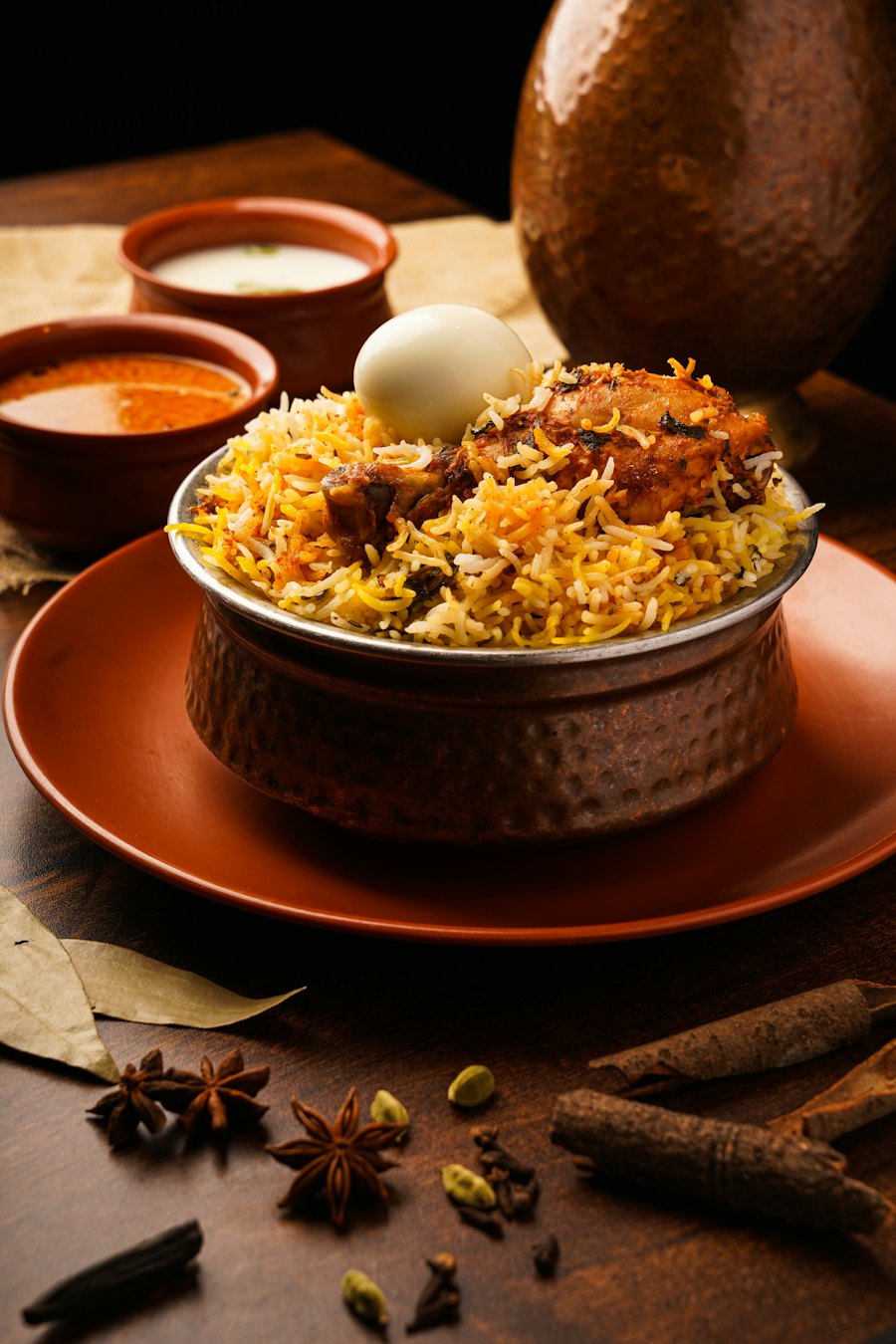 Mutton biryani, dum-cooked